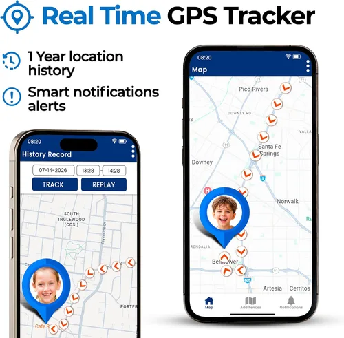 Vista 6 de Reloj para niños con localizador GPS, llamadas bidireccionales, seguimiento en tiempo real y alertas SOS - Reloj inteligente para niños