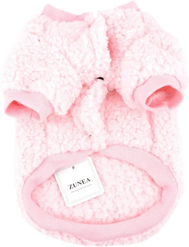 Vista 5 de Zunea Suéter de invierno para perros pequeños, ropa de vellón para cachorros, sherpa cálida chaqueta de chihuahua, ropa de otoño para mascotas