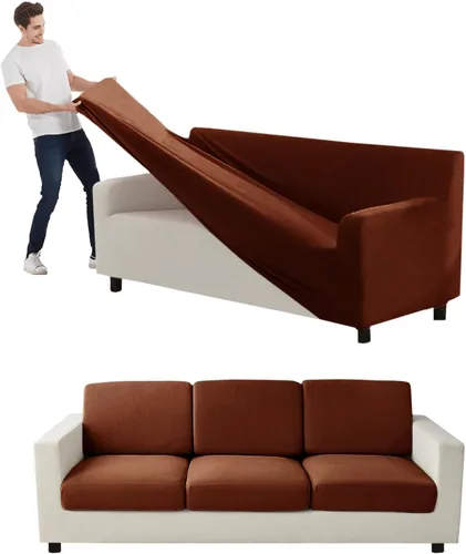 Vista 54 de Funda para Sofá de Terciopelo, Fundas Elásticas para Sofá para Funda Principal Separada/Respaldos y Cojines de Asiento, Funda para Sofá, para Fundas