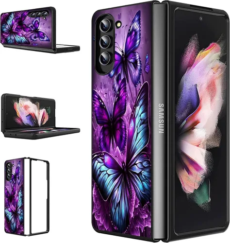 Vista 32 de Funda para Samsung Galaxy Z Flip 5 5G, Galaxy Z Flip 5, PC duro a prueba de golpes, plegable, duradera, resistente a los arañazos, para Samsung Z