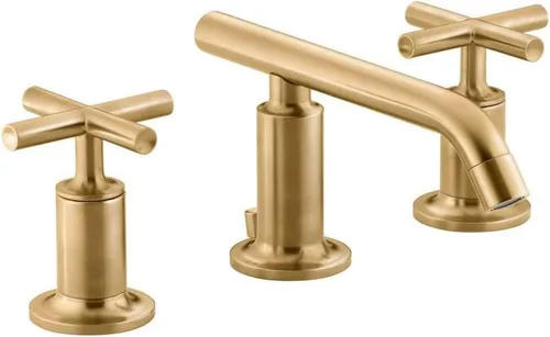Vista 33 de KOHLER K-14408-4-AF Purist - Grifo para lavabo de baño, 3 agujeros, manijas de palanca alta generalizadas y boquilla de cuello de cisne alto, 1.2