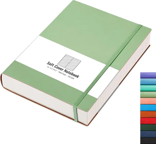 Vista 33 de AHGXG Cuaderno universitario rayado A4 - Cuaderno en blanco A4 extragrande con líneas - 320 páginas de diario grueso para escribir, papel grueso