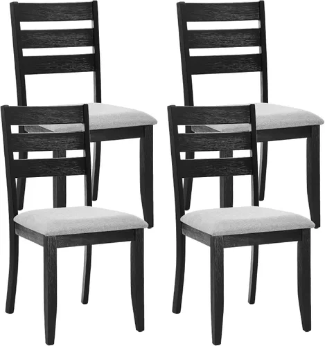 Vista 14 de DUHOME Mesa de comedor de madera negra de 47.2 pulgadas, mesa rectangular de madera maciza, mesa de comedor de cocina que ahorra espacio