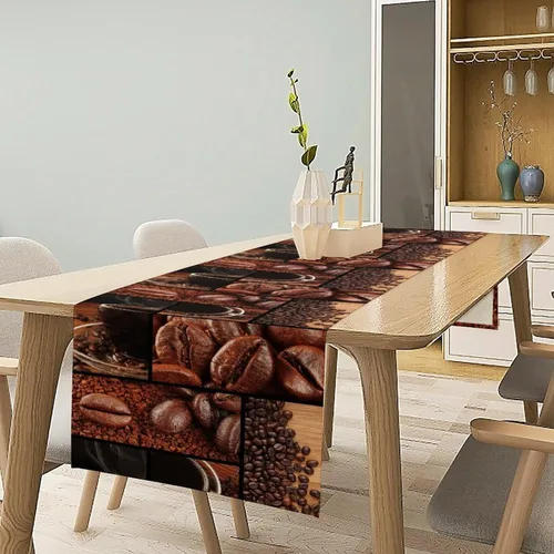 Vista 64 de Camino de mesa étnico del suroeste, navajo tribal nativo americano, bohemio, patrón geométrico azteca, camino de mesa para cocina, mesa de comedor