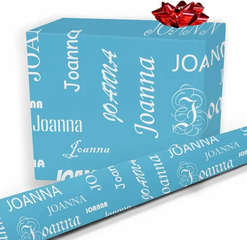 Vista 14 de Nombre personalizado en papel de regalo, rollo de papel de regalo personalizado con texto, regalo personalizado, unisex, adultos, hombres, mujeres