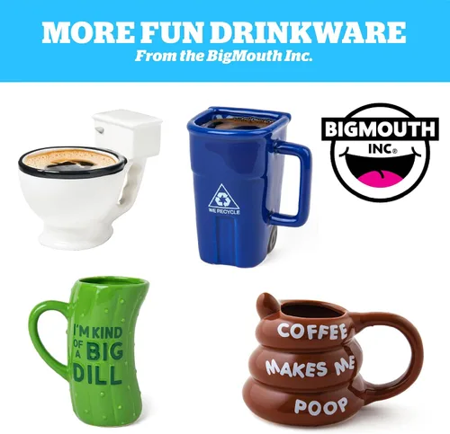 Vista 6 de BigMouth Inc Buzz-presso - Taza de café divertida en forma de panal - Lindas tazas para mujeres, hombres y niños - Regalos geniales para adultos