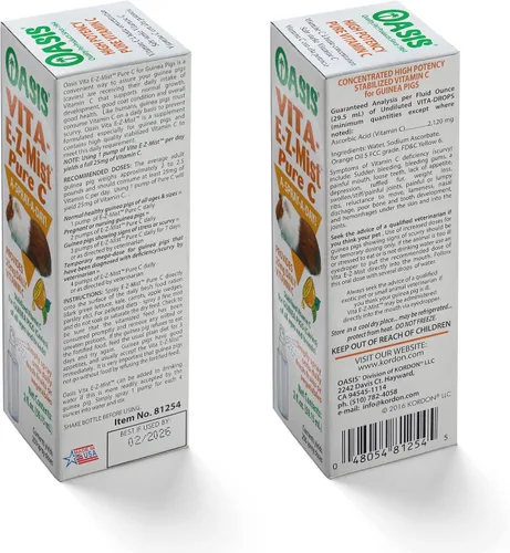 Vista 2 de Oasis Suplemento de niebla Pure C Vita E-Z de conejillo de indias, 2 onzas