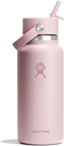 Vista 17 de Hydro Flask Botella de agua – Acero inoxidable aislado – Tapa flexible con popote de boca ancha, antiderrames, a prueba de fugas y recargable