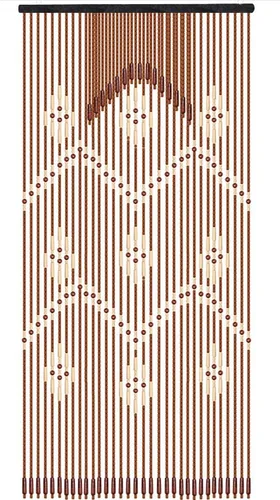Vista 7 de 32 hebras de madera natural con cuentas de madera para colgar, divisor decorativo hecho a mano, bohemio, de madera con cuentas, 35.4 x 68.9 pulgadas