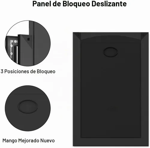 Vista 3 de MAVRICPOWER - Puerta grande de aluminio resistente a la intemperie para puerta Puerta para perros con 2 paneles de bloqueo deslizantes, puerta