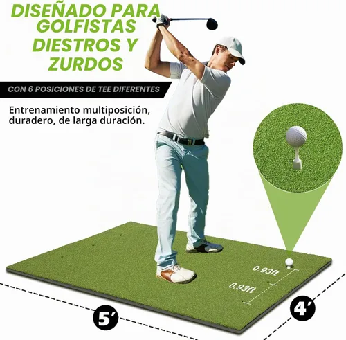 Vista 6 de Bltend Golf Mat 36mm: 5x4ft/6x4ft Golf Hitting Mat Practice Outdoor Indoor