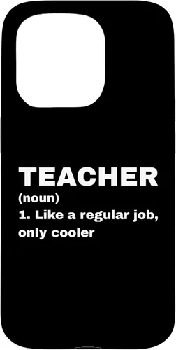 Vista 14 de Funny Teacher Definition Like A Regular Job Only Cooler Noun Case for iPhone 17