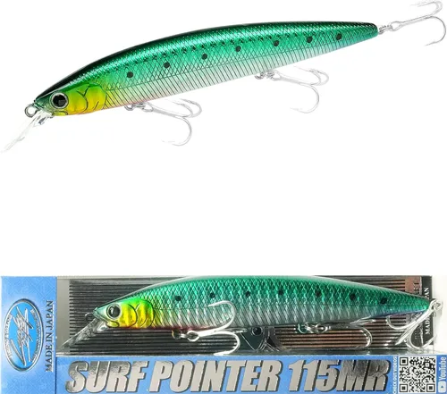 Vista 11 de LUCKY CRAFT Puntero de surf 115MR, Señuelos de pesca de surf de agua salada, Fletán, Perca de surf, Lubina blanca del mar, Lubina rayada 711 Super