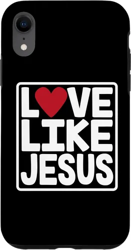 Vista 24 de iPhone 16 Love Like Jesus Valentines Day Heart Case