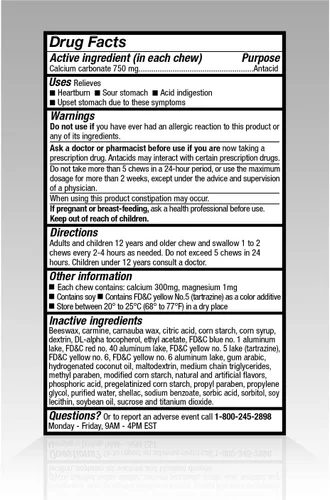 Vista 4 de Amazon Basic Care Extra Strength Antacid SuperChews Surtido de frutas 90 ct (anteriormente SoundHealth)