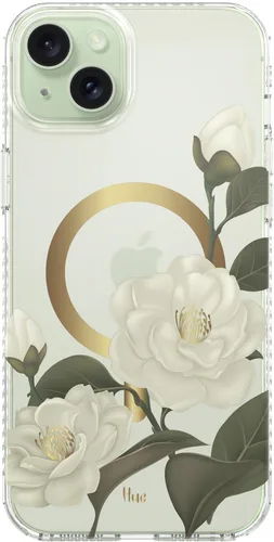 Vista 54 de LONLI Hue - para iPhone 15 Pro Max [Compatible con Magsafe] - Funda de teléfono floral dorada - [Amortiguador de 360°] - Funda de teléfono linda