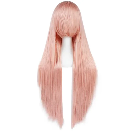 Vista 76 de anogol Vocaloid 32" 80 cm de largo recto de Cosplay peluca Pelucas Para Fiestas Halloween, Anaranjado