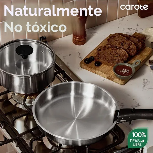 Vista 3 de CAROTE - Juego de ollas y sartenes, juego de utensilios de cocina de acero inoxidable, mango desmontable, 15 piezas de utensilios de cocina