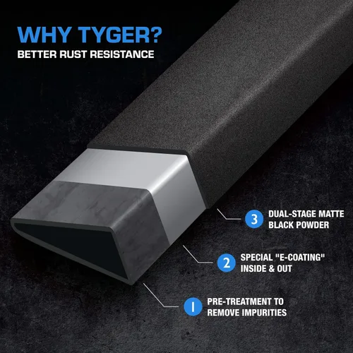 Vista 7 de Tyger Auto Estribos elevadores de 6 pulgadas compatibles con Ford F-150 2015-2026; F-150 Lightning 2022-2026; F-250 F-350 SD 2017-2026 Supercrew