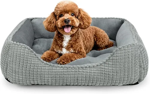 Vista 23 de MIXJOY Cama Ortopédica Rectangular Lavable para Perros Pequeños, Medianos y Grandes, Suave Calmante, Cama Duradera para Cachorros Durmientes Cojín