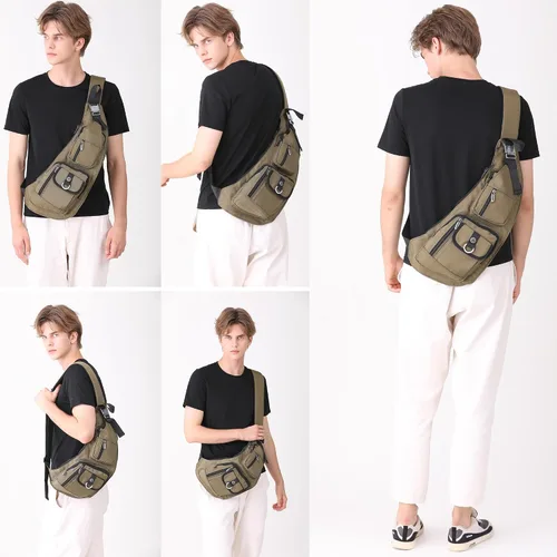 Vista 7 de Nicgid Sling Bag - Mochila bandolera para hombre