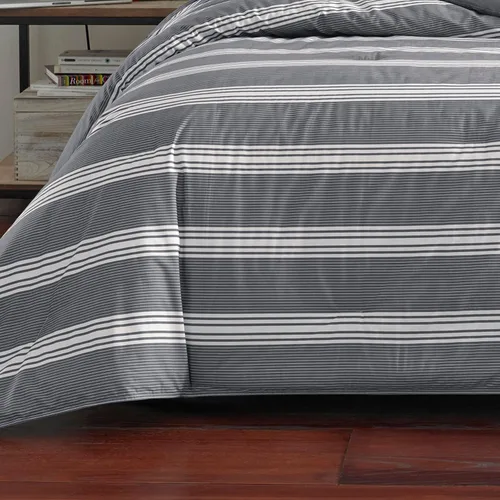 Vista 7 de Nautica - Juego de edredón King, ropa de cama reversible de algodón con fundas a juego y bolsa de lavandería reutilizable, peso medio, certificado