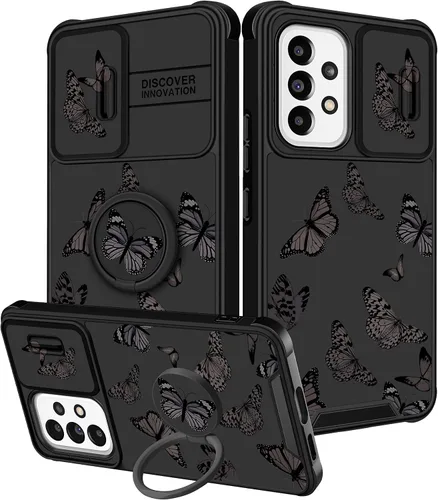 Vista 204 de Funermei para Samsung Galaxy Z Flip 4 Funda - Funda de Teléfono Bonita para Mujeres y Niñas con Mariposas Bonita Estética Femenina Diseño