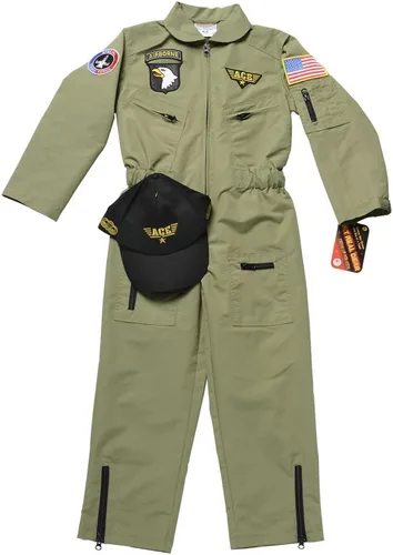Vista 5 de Aeromax Jr. Traje de piloto de caza con gorra bordada