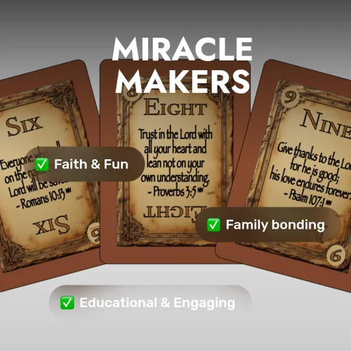 Vista 8 de Miracle Makers - Juego de cartas Temático cristiano, no requiere conocimiento bíblico, diversión no confesional, a partir de 7 años, 2 a 4