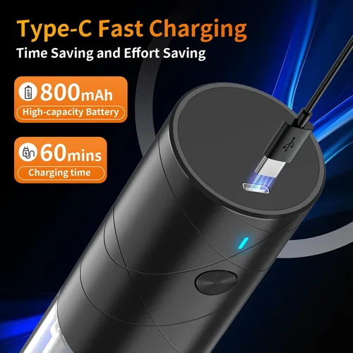 Vista 4 de 1 pieza de molinillo eléctrico de sal y pimienta USB recargable con luz LED cálida, grosor ajustable Lidaop de gran capacidad molinillo automático
