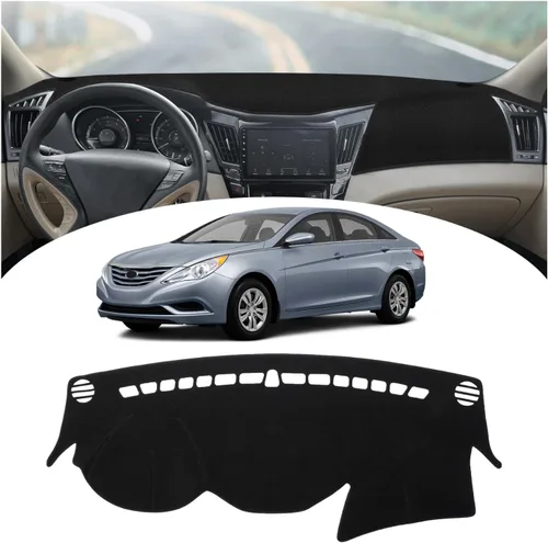 Vista 19 de FIILINES Cubierta para tablero Compatible con Mazda 3 2010-2013 Accesorios Tapete para tablero para Mazda 3 Accesorios Tapete para salpicadero