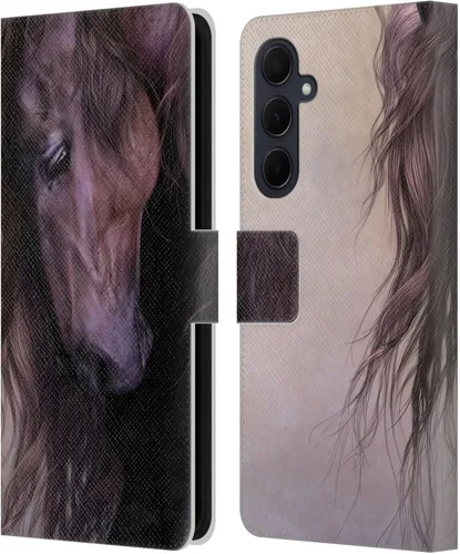 Vista 87 de Head Case Designs Officially Licensed Laurie Prindle A Morgan Christmas Western Stallion Leather Wallet Case Compatible with Samsung Galaxy A07 4G