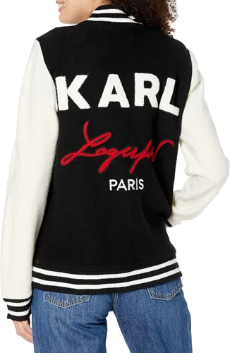 Vista 2 de Karl Lagerfeld Paris Women's Knit Bomber Jacket