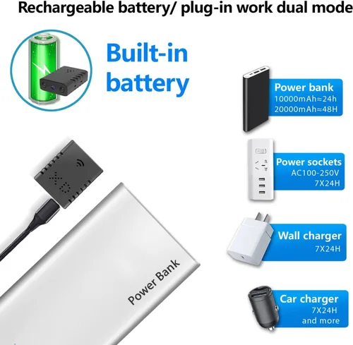 Vista 8 de 32G gratis: cámara inalámbrica más pequeña, cámara de seguridad WiFi HD1080P, batería de 1.5 horas, cámara de video portátil
