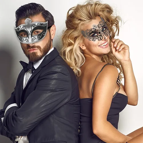 Vista 3 de Máscara de mascarada para hombres, máscara veneciana griega romana, Halloween, cosplay, fiesta, disfraz para hombres, máscara de Mardi Gras