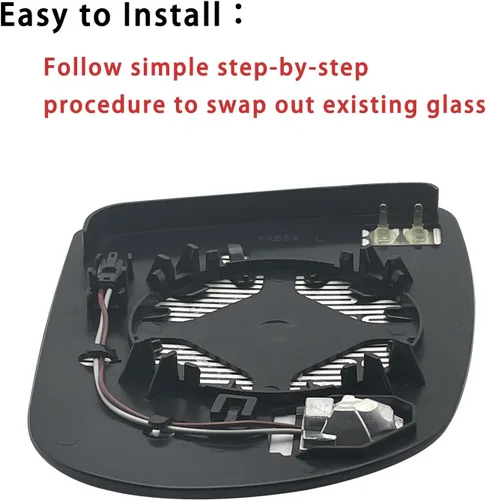 Vista 7 de Reemplazo del espejo lateral del conductor de punto ciego para Jeep Cherokee 2014-2019 Jeep Compass 2017-2021, retrovisor lateral exterior izquierdo