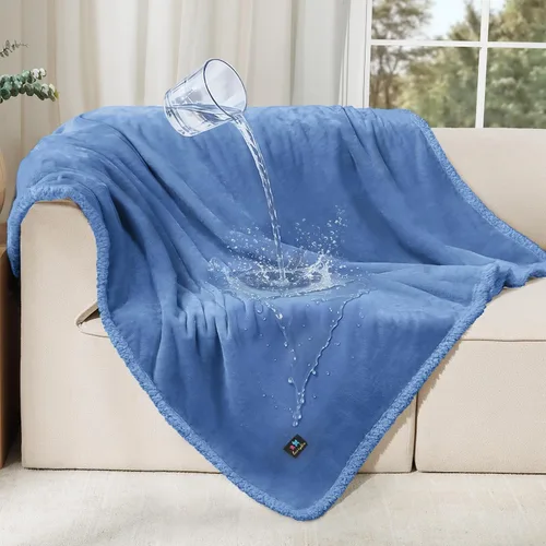Vista 28 de Cobija impermeable para mascotas, a prueba de líquidos y orina, para sofá, cama, sillón, reversible, vellón, forro polar, protector de muebles