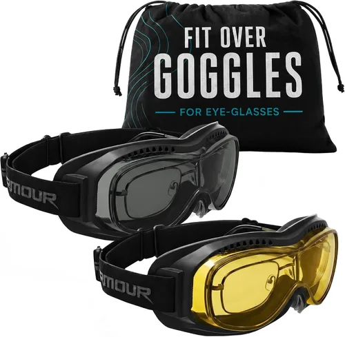 Vista 8 de Bikershades Gafas protectoras para gafas de moto, ciclismo, esquí, paracaidismo, trabajo al aire libre Transparente