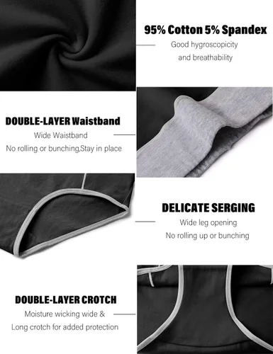Vista 4 de POKARLA - Ropa interior de algodón y con cintura alta para mujer, es suave, es transpirable, son calzones elásticos, con talla regular