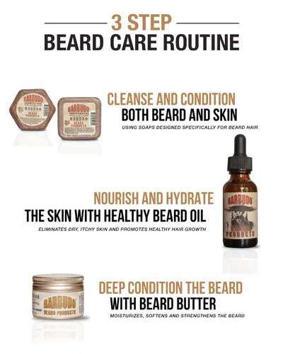 Vista 5 de Aceite para barba (Butch: Birchwood, Oud y Lemongrass) Made in USA with moringa, argan, and jojoba oils. Moisturizes & nourishes dry, flaky skin