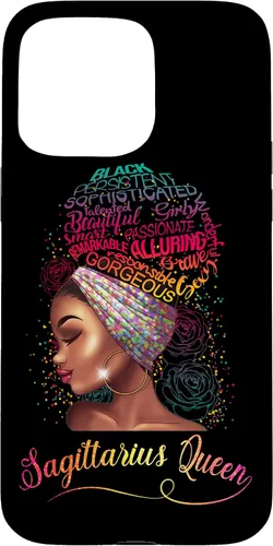Vista 28 de iPhone 16 Sagittarius Queen Women November December Melanin Birthday Case