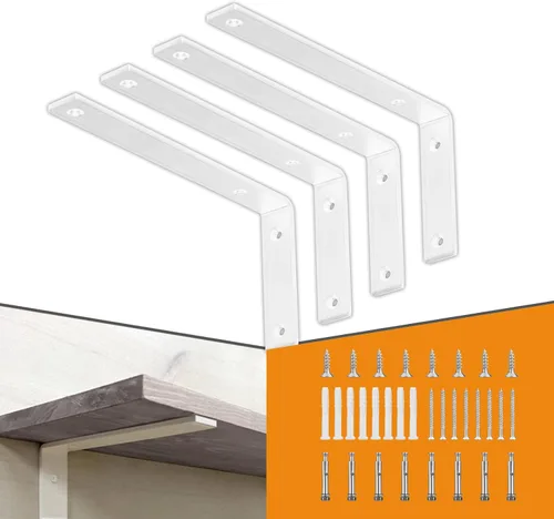 Vista 14 de CLT Soporte de Estante (Negro), 6 Pulgadas y Cuarto de Pulgada (1/5") de Grosor - Carga Máxima: 220 lb Rústico Industrial Moderno Granja Resistente
