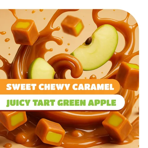 Vista 5 de Caramel Candy, Apple Filling, Caramels Individually Wrapped - 2 Lb Pack