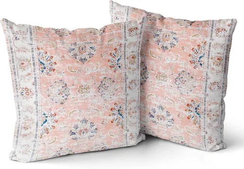 Vista 18 de Snycler Fundas de almohada boho 16x16 pulgadas juego de 2, almohadas de estilo boho para sofá en azul marino, rojo, geométrico, floral, decorativas