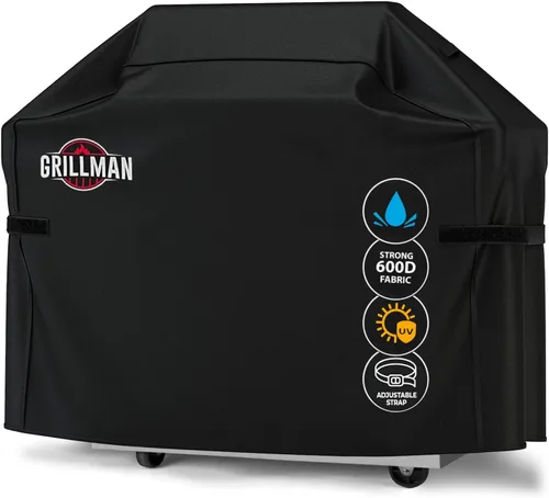 Vista 10 de Grillman - Funda para parrilla exterior, funda para parrilla de barbacoa a prueba de rasgaduras, impermeable, grande y resistente, de 30 x 26 x 43