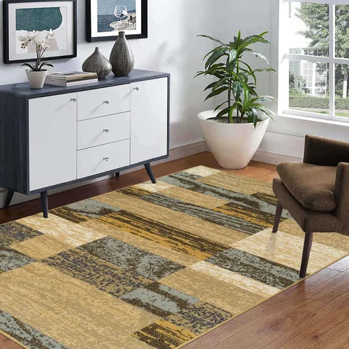 Vista 31 de Superior - Alfombra de pasillo, reverso de yute, moderna, geométrica, para dormitorio, oficina, sala de estar, entrada, suelo de madera dura