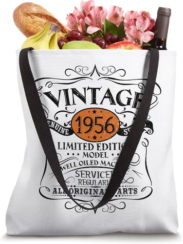 Vista 4 de Vintage 1956 65 regalo de cumpleaños hombres mujeres diseño original bolsa de mano