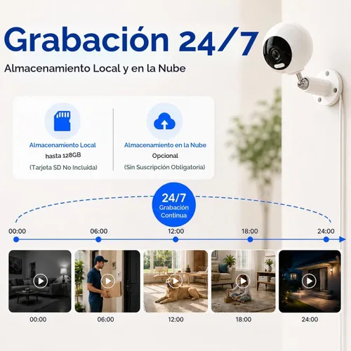 Vista 8 de Cámaras de 3MP para seguridad del hogar-exterior/interior, 5G/2.4G WiFi