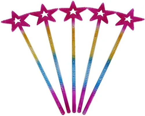 Vista 9 de Tvoip 5 piezas de accesorios de disfraz para niñas, varitas mágicas de estrella, ángel de hadas, varitas de hadas, fiestas de cumpleaños, bodas