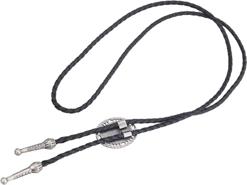 Vista 166 de Jeilwiy Corbata de bolo para hombre, corbata de vaquero occidental, collar de corbata de bolo dorado, corbata de cuero, corbata de Halloween